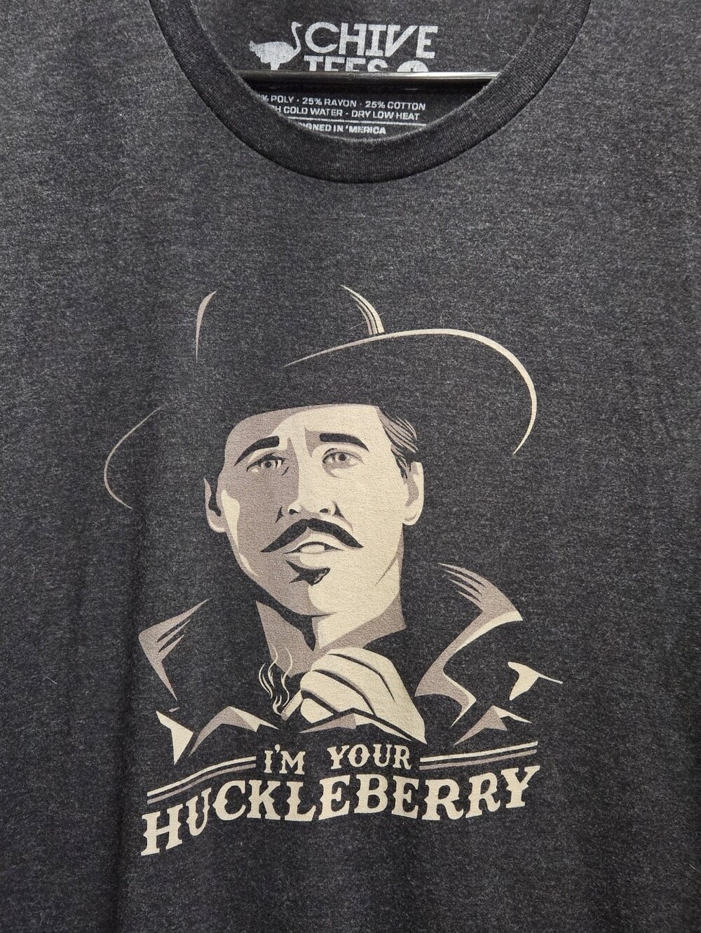 Chive Tees I'm Your Huckleberry Val Kilmer Doc Holiday Tombstone Graphic T-shirt